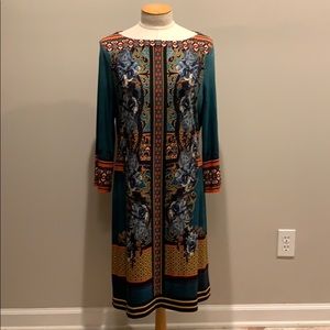 Beige by eci size 10 Jewel tone dress